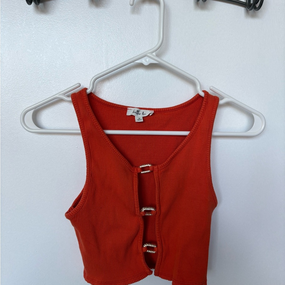 Women's Orange Crop Top